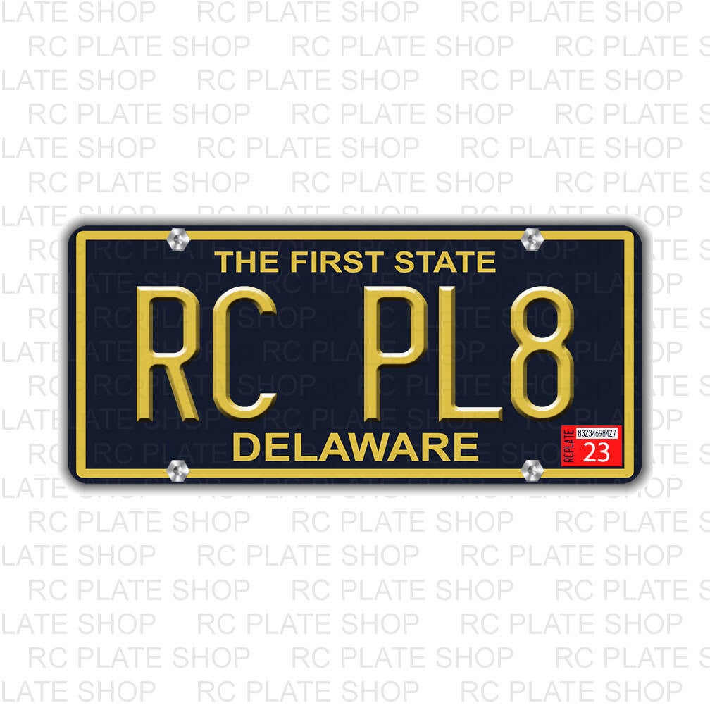 Delaware rc license plate rc plate shop