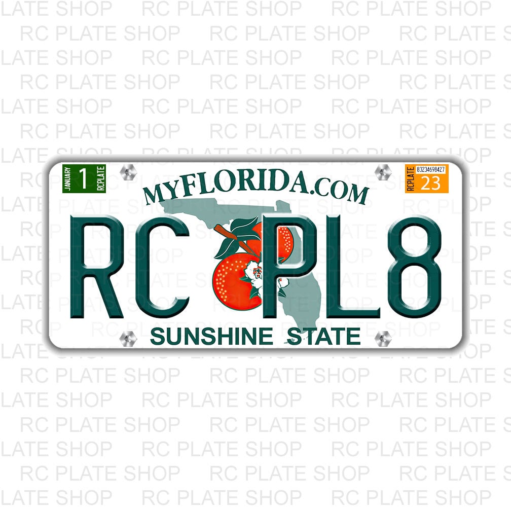 Florida RC License Plate RC PLATE SHOP
