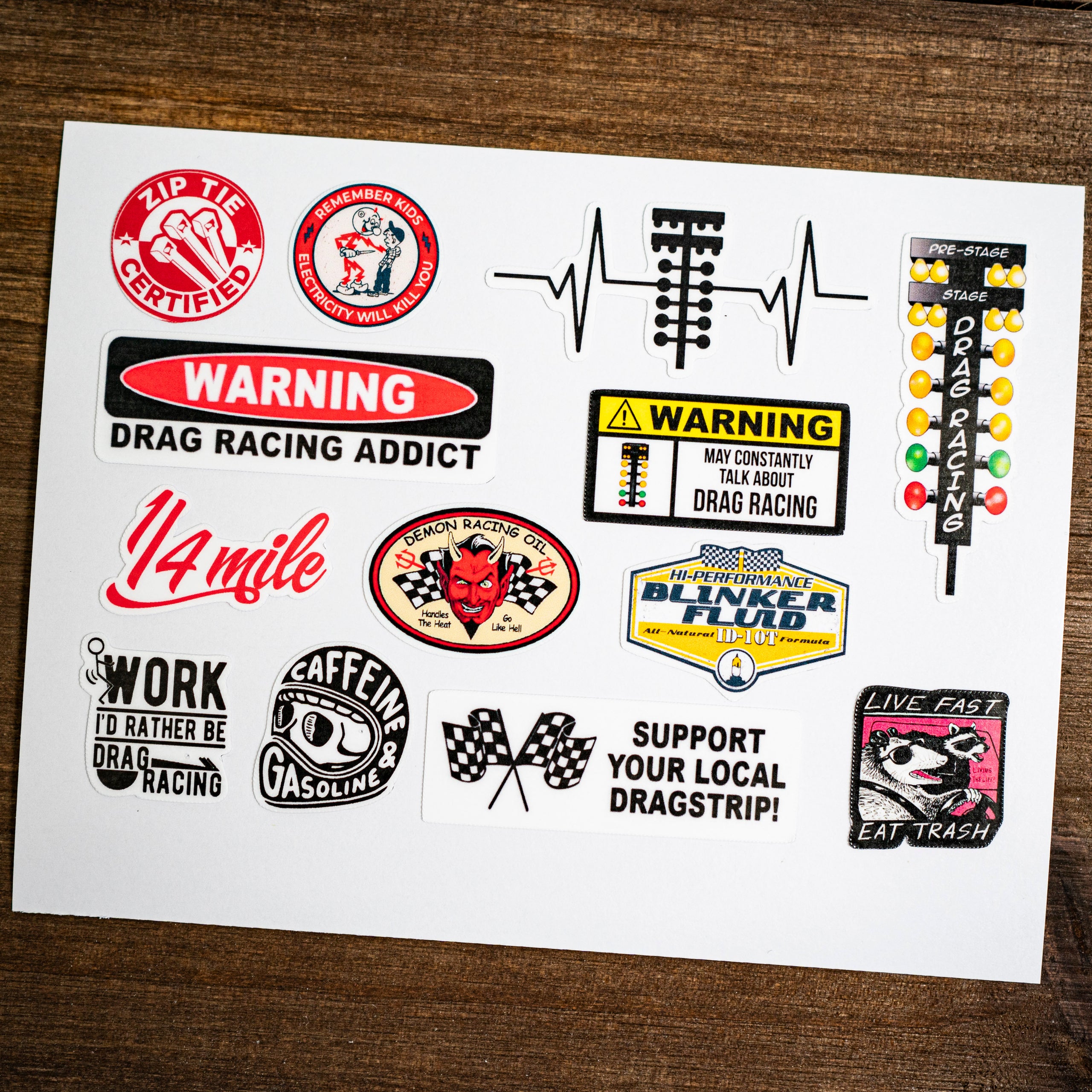 Drag Racing Bumper Sticker Set Rc Plate Shop