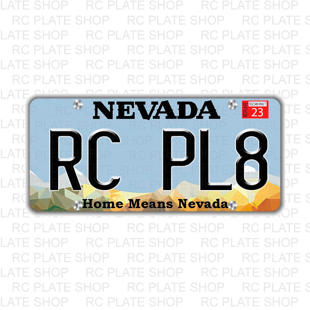 FAST GUY - Nevada (2018) License Plate Decal Sticker - Blue Chrome Frame -  RC SWAG - Stickers, T-Shirts, Hoodies, RC Kits & More!